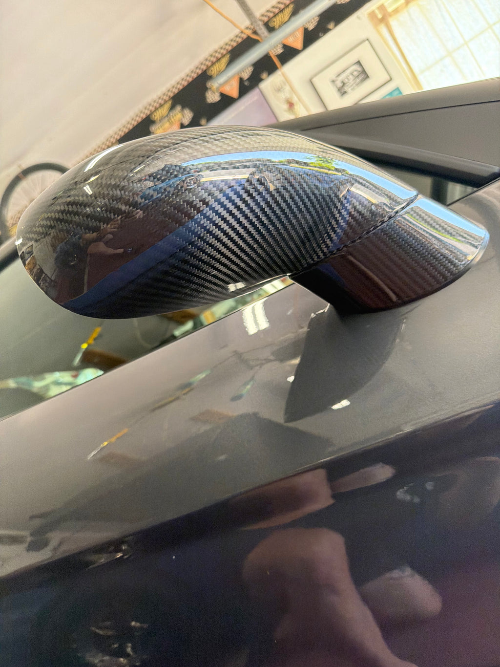C6 Carbon Fiber Mirror Caps